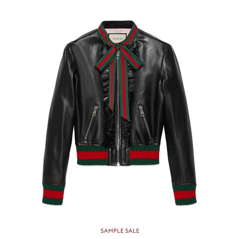 gucci leather jacket womens|gucci leather jacket men's.